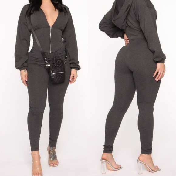 Fashion Nova Pants - Two Piece Grey Set NWT